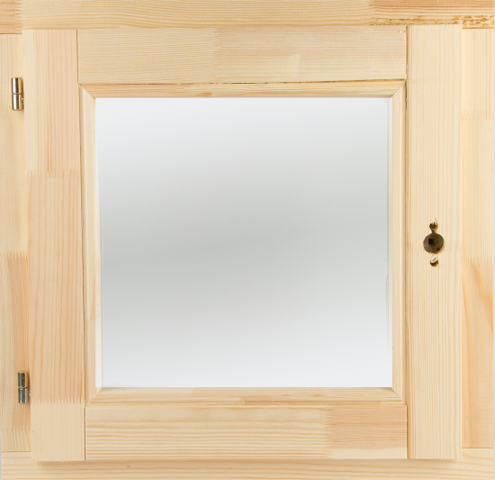 Окно деревянное одностворчатое сосна 580x580 мм (ВхШ) поворотное однокамерный стеклопакет цвет натуральный