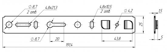 Анкерная пластина КВЕ 190x25x1.5