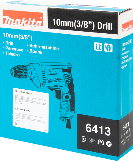 Дрель сетевая безударная Makita 6413, 450 Вт