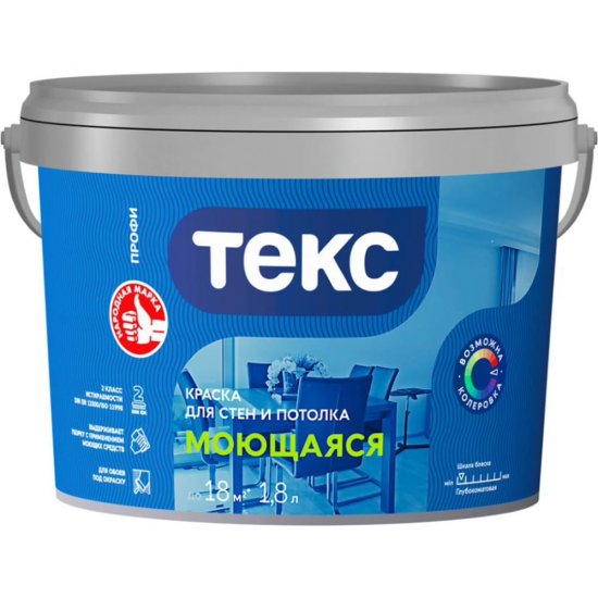 Моющаяся вододисперсионная краска Текс профи
