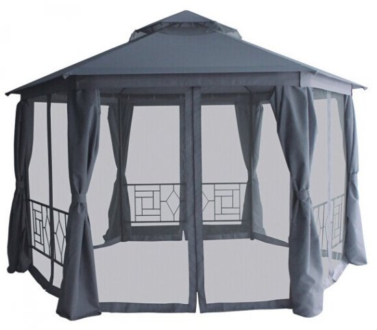 Шатер садовый Naterial Антрацит Нью 4x4x2.75 м сталь серый