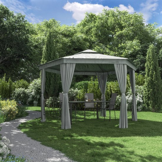 Шатер садовый Naterial Антрацит Нью 4x4x2.75 м сталь серый