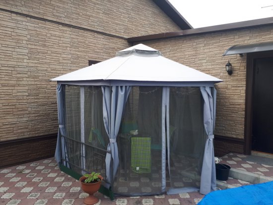 Шатер садовый Naterial Антрацит Нью 4x4x2.75 м сталь серый