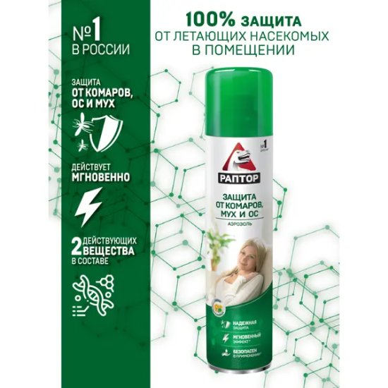 Аэрозоль от летающих насекомых Раптор, 275 мл