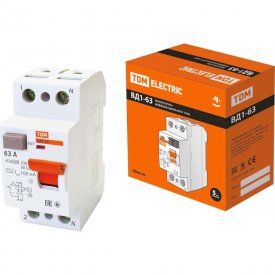 Узо TDM ELECTRIC ВД1-63 2Р, 63 А, 100 мА