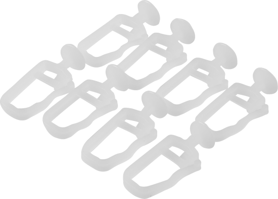 Крючок-гвоздик для штор на пластиковый потолочный карниз цвет белый 10 шт.