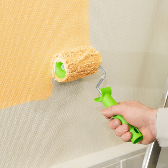 Валик для водных красок 100 мм Сибртех ворс 12 мм шерсть с ручкой