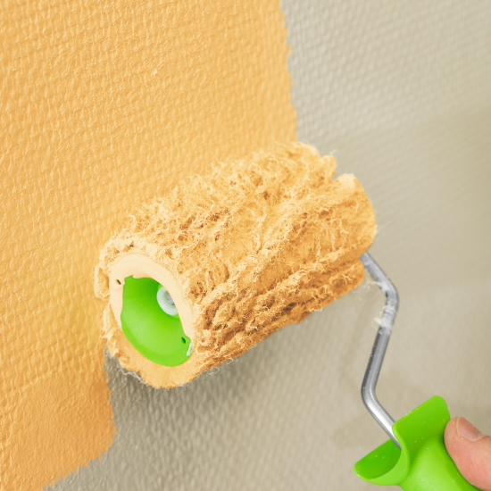 Валик для водных красок 100 мм Сибртех ворс 12 мм шерсть с ручкой