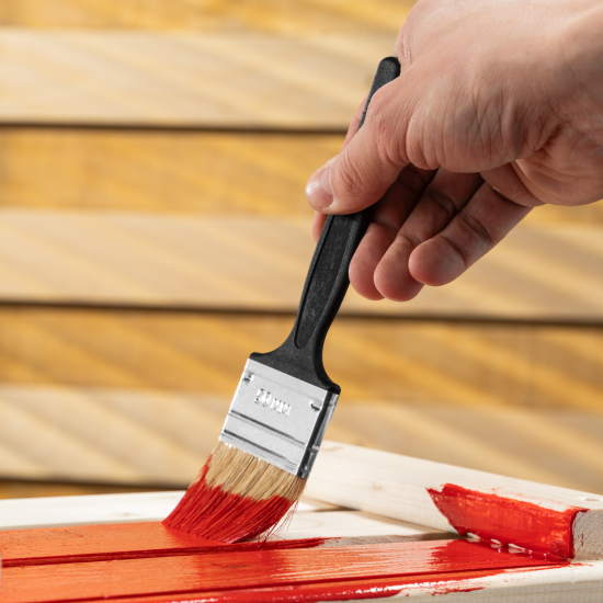 Кисть флейцевая для водных красок Сибртех 50 мм натуральная щетина