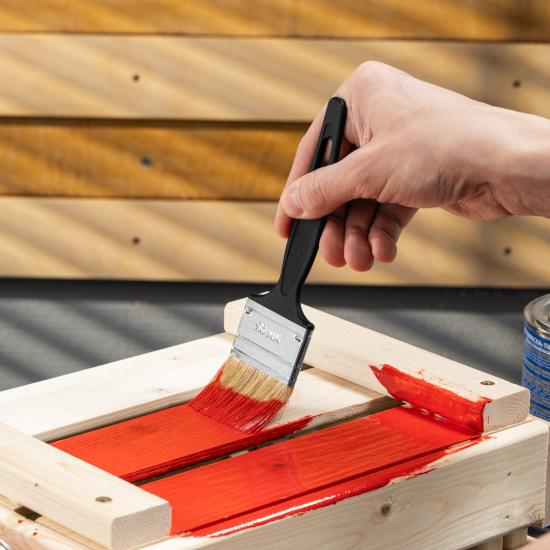 Кисть флейцевая для водных красок Сибртех 50 мм натуральная щетина