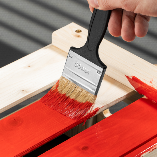 Кисть флейцевая для водных красок Сибртех 50 мм натуральная щетина