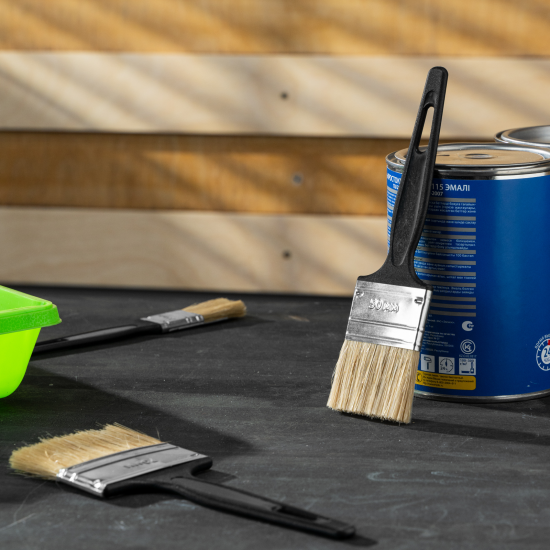 Кисть флейцевая для водных красок Сибртех 50 мм натуральная щетина