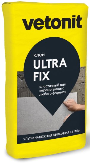 Клей для камня и керамогранита Vetonit Ultra Fix усиленный эластичный 25 кг