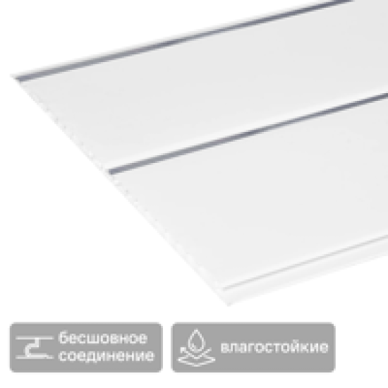 Потолочная панель Хром 3000x240x8 мм 0.72 м²