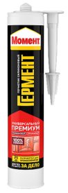 Герметик силиконовый Премиум Момент Гермент универсальный прозрачный 280 мл уксусный