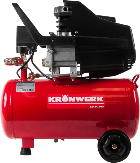 Компрессор поршневой масляный Kronwerk KD 24/200, 24 л, 198 л/мин