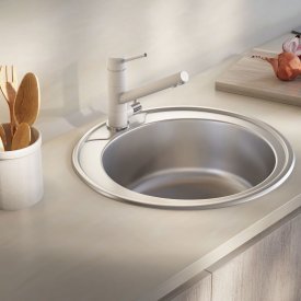Мойка для кухни врезная Omega 49x49 см глубина чаши 16 см нержавеющая сталь цвет серебристый