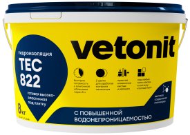 Мастика гидроизоляционная Vetonit Tec 822 цвет розовый 8 кг