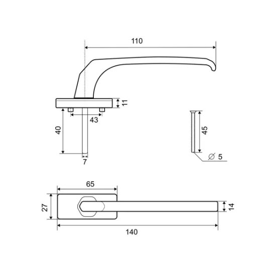Ручка с винтами WH PS BR, металл, цвет коричневый