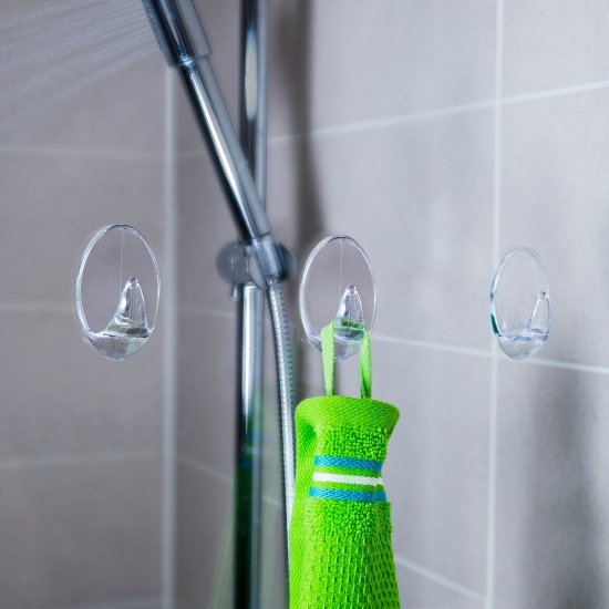 Крючок Tatkraft большой самоклеящийся 3 шт прозрачный