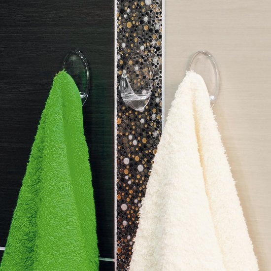 Крючок Tatkraft большой самоклеящийся 3 шт прозрачный