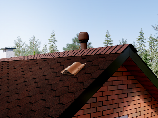 Аэратор КТВ Технониколь для гибкой черепицы цвет коричневый