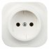 Розетка без заземления - Legrand Quteo - без шторок IP20 16А 250В винтовые зажимы накладной монтаж - белый