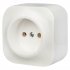 Розетка без заземления - Legrand Quteo - без шторок IP20 16А 250В винтовые зажимы накладной монтаж - белый