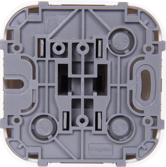 Выключатель накладной 1 клавиша Legrand Quteo IP20 10А 250В винтовые зажимы цвет белый