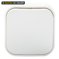 Переключатель 1 клавиша цвет Legrand Quteo IP20 10А 250В винтовые зажимы накладной монтаж белый
