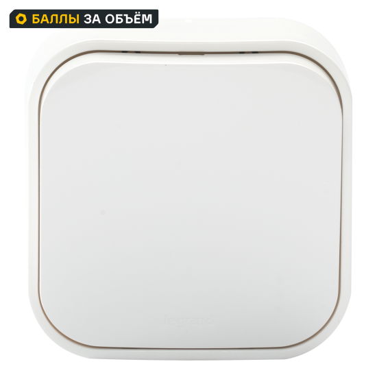 Переключатель 1 клавиша цвет Legrand Quteo IP20 10А 250В винтовые зажимы накладной монтаж белый