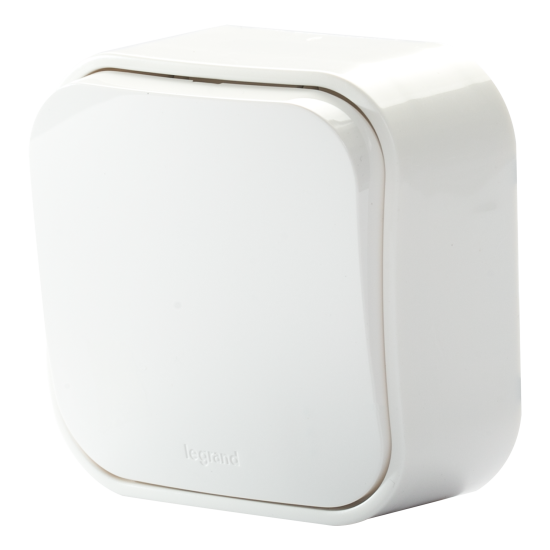 Переключатель 1 клавиша цвет Legrand Quteo IP20 10А 250В винтовые зажимы накладной монтаж белый
