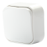 Переключатель одноклавишный - Legrand Quteo - IP20 10А 250В винтовые зажимы накладной монтаж - белый