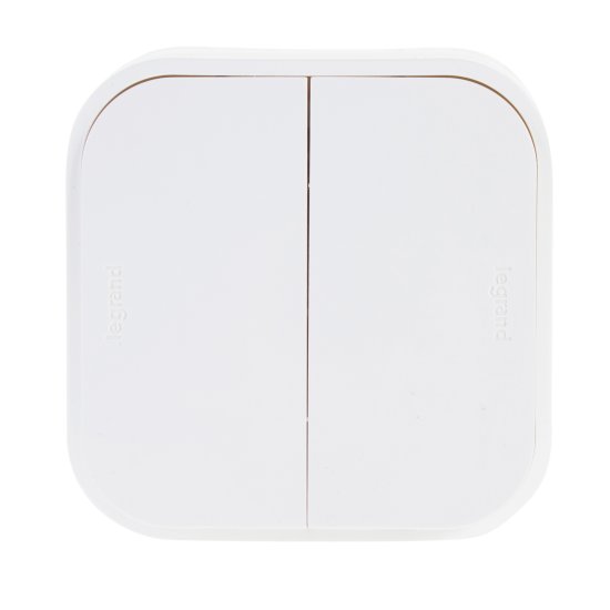 Выключатель накладной 2 клавиши Legrand Quteo IP20 10А 250В цвет белый