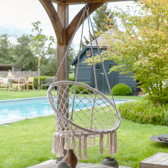 Гамак-кресло с бахромой 81x131 см хлопок (без опоры)