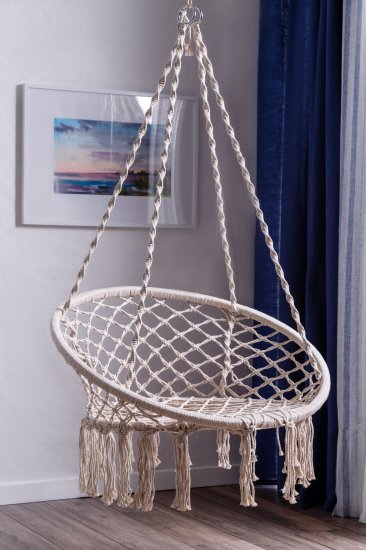 Гамак-кресло с бахромой 81x131 см хлопок (без опоры)