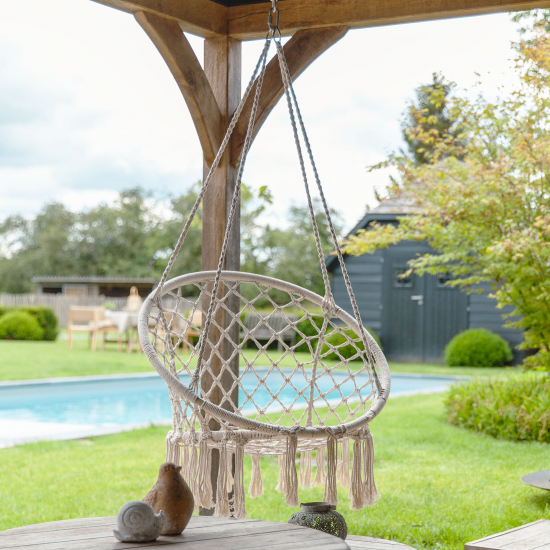 Гамак-кресло с бахромой 81x131 см хлопок (без опоры)