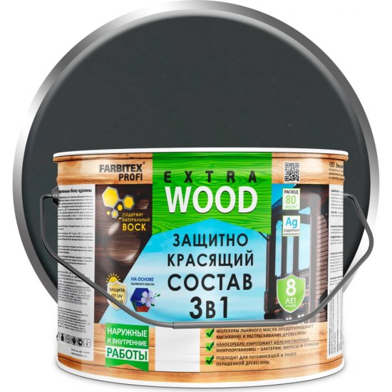 Защитно-красящий состав 3в1 Farbitex EXTRA