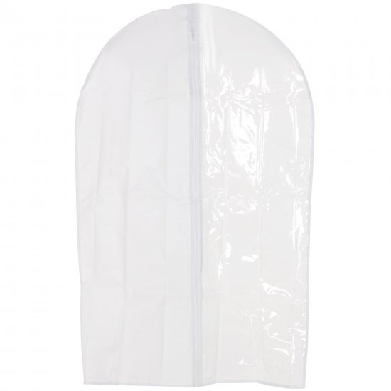 Чехол для одежды 60x90 см полиэстер цвет белый/прозрачный