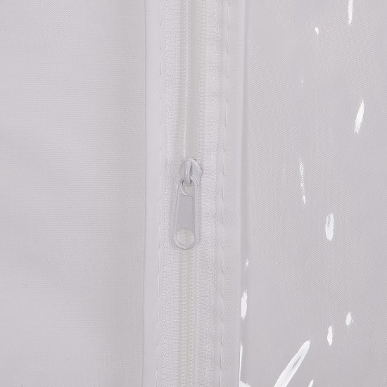 Чехол для одежды 60x90 см полиэстер цвет белый/прозрачный