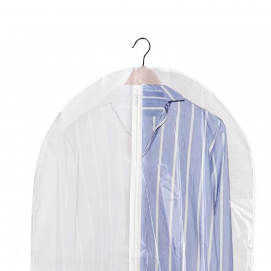 Чехол для одежды 60x90 см полиэстер цвет белый/прозрачный