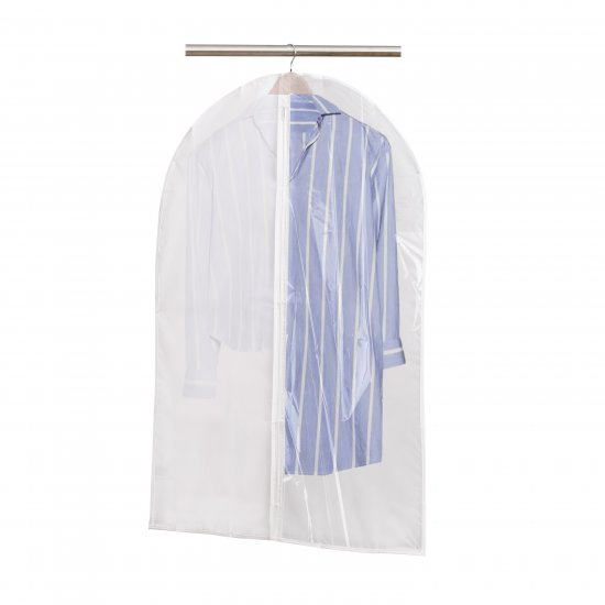 Чехол для одежды 60x90 см полиэстер цвет белый/прозрачный