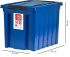 Контейнер Rox Box 50x39x40 см 50 л пластик с крышкой и роликами цвет синий