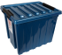 Контейнер Rox Box 50x39x40 см 50 л пластик с крышкой и роликами цвет синий