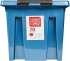 Контейнер Rox Box 58x35x39 см 70 л пластик с крышкой и роликами цвет синий