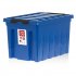 Контейнер Rox Box 58x35x39 см 70 л пластик с крышкой и роликами цвет синий
