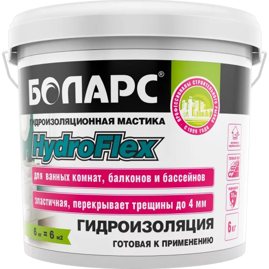 Гидроизоляция полимерная Боларс HydroFlex 6 кг