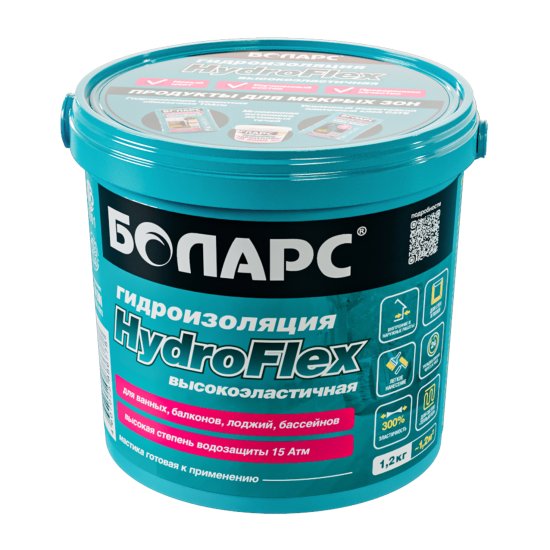 Гидроизоляция полимерная Боларс HydroFlex 1.2 кг
