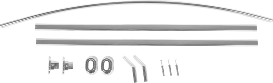 Карниз для ванной Sensea угловой 140x140 см цвет хром