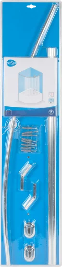 Карниз для ванной Sensea угловой 140x140 см цвет хром